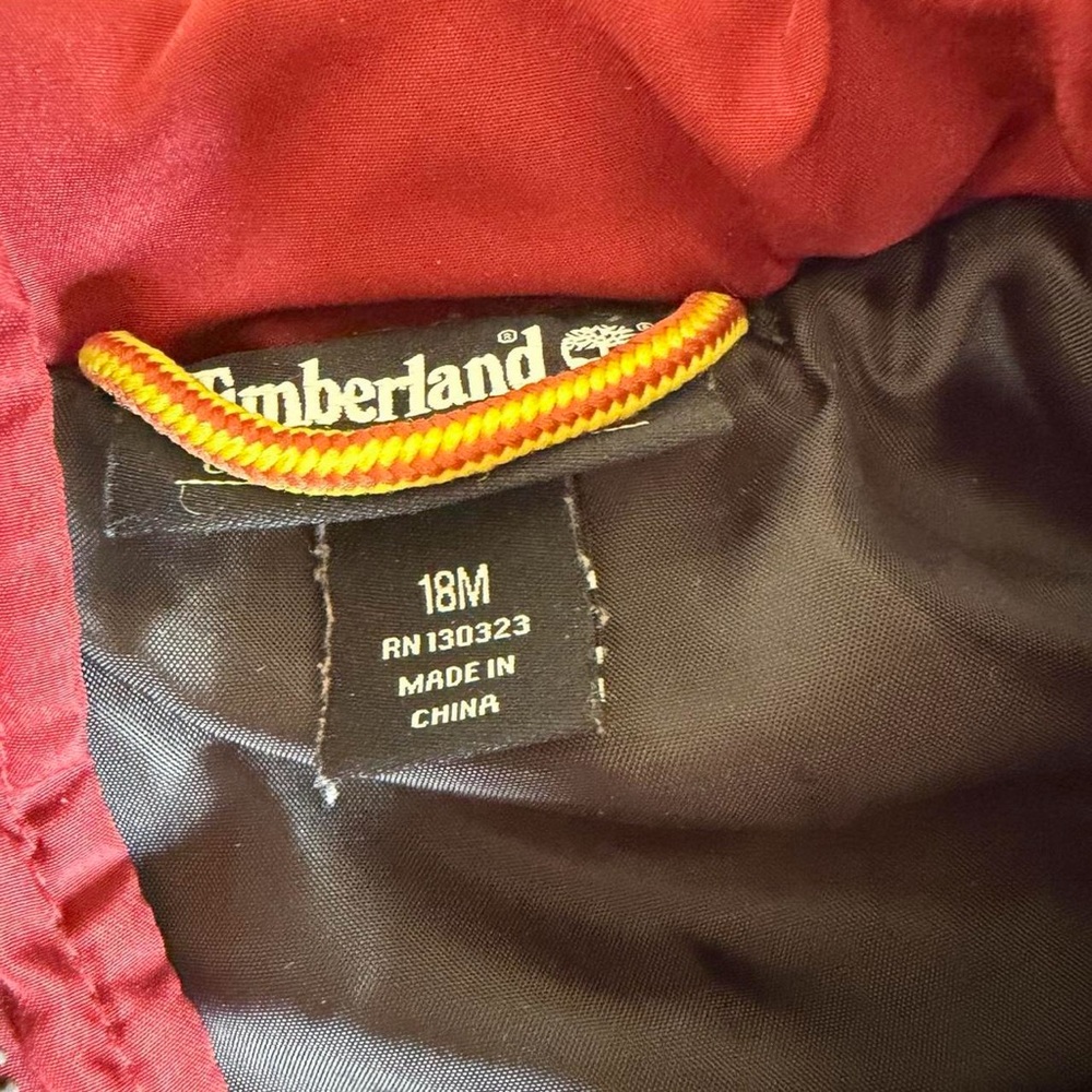 Timberland Toddler Red Quilted Puffer Vest 18 months - Picture 4 of 5